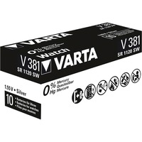Varta V381 SR55, Batterie 10 Stück, V381