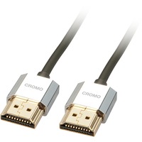 Lindy CROMO Slim High-Speed-HDMI-Kabel mit Ethernet schwarz, 50cm