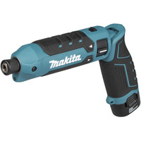 Makita Akku-Knickschlagschrauber TD023DSE, 7,2 Volt blau/schwarz, 2x Li-Ionen Akku 1,5Ah