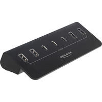 DeLOCK USB 10 Gbps Hub mit 3 USB Type-C und 4 USB Typ-A Ports, USB-Hub schwarz