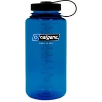 Nalgene Trinkflasche "Wide Mouth Sustain" 1 Liter, 32oz transparent/blau, Weithalsflasche