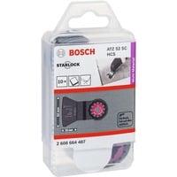 Bosch Professional Schaber ATZ 52 SC Multi Material, biegesteif 10 Stück, HCS, Breite 52mm