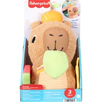 Fisher-Price Kuschel-Capybara, Kuscheltier mit Beißring und Rassel