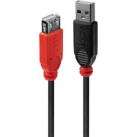 Lindy USB 2.0 Aktivverlängerungskabel Slim, USB-A Stecker > USB-A Buchse schwarz, 5 Meter