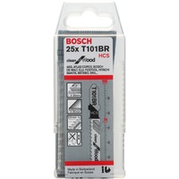 Bosch Stichsägeblatt T 101 BR Clean for Wood, 100mm 25 Stück
