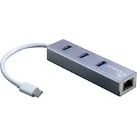 Inter-Tech IT-410-S, Dockingstation aluminium, USB-C, USB-A, LAN