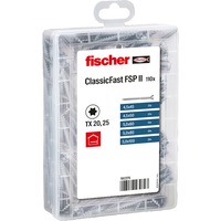 fischer Meister-Box ClassicFast SK TG TX, 4,5 - 5,0mm, Schrauben-Set 110-teilig, mit Teilgewinde