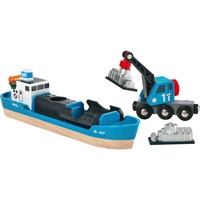 BRIO World Containerschiff mit Kranwagen, Spielfahrzeug