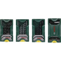 Bosch Heimwerken & Garten Mini X-Line Multipack 3+1 Set, 46-teilig, Bohrer- & Bit-Satz grün