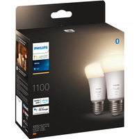 Philips Hue White A60 Smarte Lampe E27 Doppelpack 1100 lm, LED-Lampe ersetzt 75 Watt
