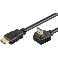 goobay High-Speed-HDMI 90°-Kabel mit Ethernet schwarz, 5 Meter