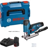 Bosch Akku-Stichsäge GST 12V-70 Professional, 12 Volt blau/schwarz, 2x Li-Ionen Akku 3,0Ah, in L-BOXX