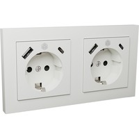 Unterputz Steckdosenset IB-MPS4200W-PD, mit USB PD Ladefunktion