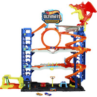Hot Wheels Ultimative Garage, Spielgebäude mit 2 Die-Cast-Autos, Aufbewahrung für mehr als 50 Autos