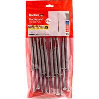fischer Langschaftdübel DuoXpand 10x160 FUS  hellgrau/rot, 10 Stück