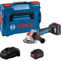 Bosch X-LOCK Akku-Winkelschleifer GWX 18V-10 SC Professional blau/schwarz, 2x Akku ProCORE18V 5,5Ah, Bluetooth Modul, L-BOXX