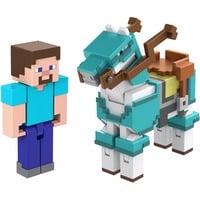 Mattel Minecraft Armored Horse and Steve, Spielfigur 