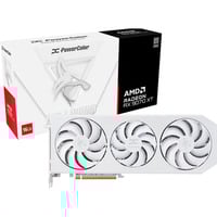PowerColor Radeon RX 9070 XT Hellhound Spectral White OC, Grafikkarte weiß, RDNA4, GDDR6, 3x DisplayPort, 1x HDMI