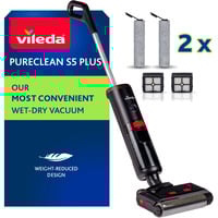 Vileda PureClean S5 Plus, Nass-/Trockensauger schwarz/silber, Kabellos