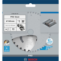 Bosch Professional PRO Steel cordless Kreissägeblatt, Ø 140mm, 30Z Bohrung 20mm, für Akku-Handkreissägen