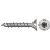 fischer Spanplattenschraube PowerFast II 4,0x20 Senkkopf TX 200 Stück, mit Vollgewinde, Edelstahl A2