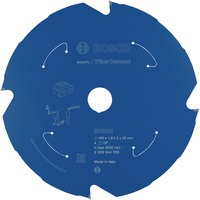 Bosch Professional EXPERT Fibre Cement Kreissägeblatt, Ø 165mm, 4Z Bohrung 20mm, für Akku-Handkreissägen