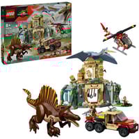 LEGO 76976 Jurassic World Spinosaurier & Quetzalcoatlus: Hubschrauber-Einsatz, Konstruktionsspielzeug 