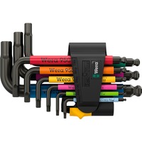 Wera 950/9 Hex-Plus Multicolour Imperial 3 Winkelschraubendreher-Satz  schwarz, 9-teilig, zöllig, mit Halteclip