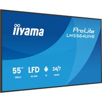 iiyama ProLite LH5564UHS-B1AG, Public Display schwarz (matt), UltraHD/4K, VA, WiFi, Fernbedienung