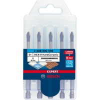 Bosch Professional EXPERT HEX-9 HardCeramic Dachziegel-Bohrer, Ø 5mm 5 Stück, Länge 90mm