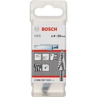 Bosch Professional HSS-Stufenbohrer, Ø 4mm - Ø 20mm 9 Stufen, mit Spiralnut