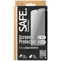 PanzerGlass SAFE Displayschutz Ultra-Wide Fit, Schutzfolie transparent, Samsung Galaxy A15 / A15 5G, EasyAligner