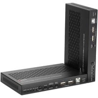Lindy 100m Cat.6A KVM Extender HDBaseT 3.0, KVM-Switch schwarz, HDMI 4K60, Audio, IR & RS-232