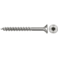 fischer Spanplattenschraube PowerFast II 4,5x60 Senkkopf TX 100 Stück, mit Teilgewinde, Edelstahl A2