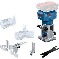 Bosch Professional Akku-Kantenfräse /-Laminatschneider GLF 18V-8 Professional solo, 18Volt, Oberfräse blau/schwarz, ohne Akku und Ladegerät