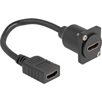 DeLOCK D-Typ Kabel HDMI Buchse > HDMI Buchse schwarz, 20cm