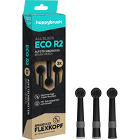 happybrush ECO R2 Aufsteckbürsten Allblack schwarz