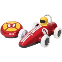 BRIO RC Rennwagen mit Fernsteuerung , Spielfahrzeug rot/weiß