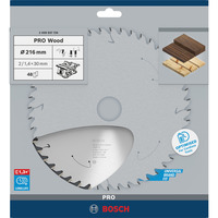 Bosch Professional PRO Wood cordless Kreissägeblatt, Ø 210mm, 48Z Bohrung 30mm, für Akku-Tischkreissägen