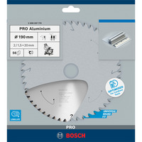 Bosch Kreissägeblatt Standard for Aluminium, Ø 190mm, 56Z Bohrung 20mm, für Akku-Kappsägen