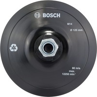 Bosch Professional PRO Backing Pad, Gummi-Schleifteller Ø 125mm schwarz, weich, für Winkelschleifer