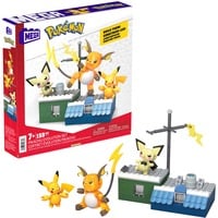 Mattel MEGA Pokémon Pikachu Evolution Set, Konstruktionsspielzeug mit 3 Actionfiguren, 159 Teile
