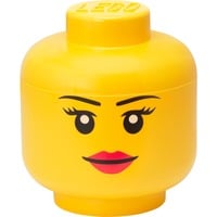 Room Copenhagen LEGO Iconic Storage Head "Girl", Aufbewahrungsbox gelb, Größe L, Weiblich