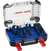 Bosch Professional EXPERT Lochsägen-Set Construction Material PC Plus, Ø 20-64mm, 10-teilig mit Power Change Plus Adapter, Koffer