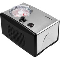 Medion LIFE Eismaschine MD 18387 schwarz/edelstahl, für 800ml Eiscreme, 150 Watt