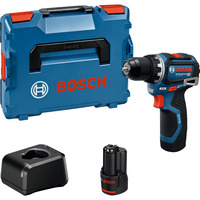 Bosch Professional Akku-Bohrschrauber GSR 12V-32 Professional, 12Volt blau/schwarz, 2x Li-Ionen Akku 2,0Ah, L-BOXX