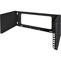 Digitus Patch-Halter zur Wandmontage, 483mm (19"), Halterung schwarz, 4 HE, tiefenverstellbar 250mm - 430mm