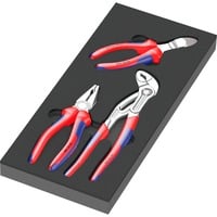 Wera 9780 Schaumstoffeinlage KNIPEX Zangen-Set 1, 3‑teilig schwarz/grau, für Tool Rebel Werkstattwagen