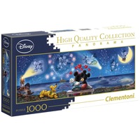 Clementoni High Quality Collection Panorama - Disney Classic Mickey und Minnie, Puzzle 1000 Teile