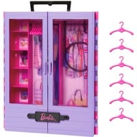Mattel Barbie Kleiderschrank, Puppenmöbel rosa/weiß